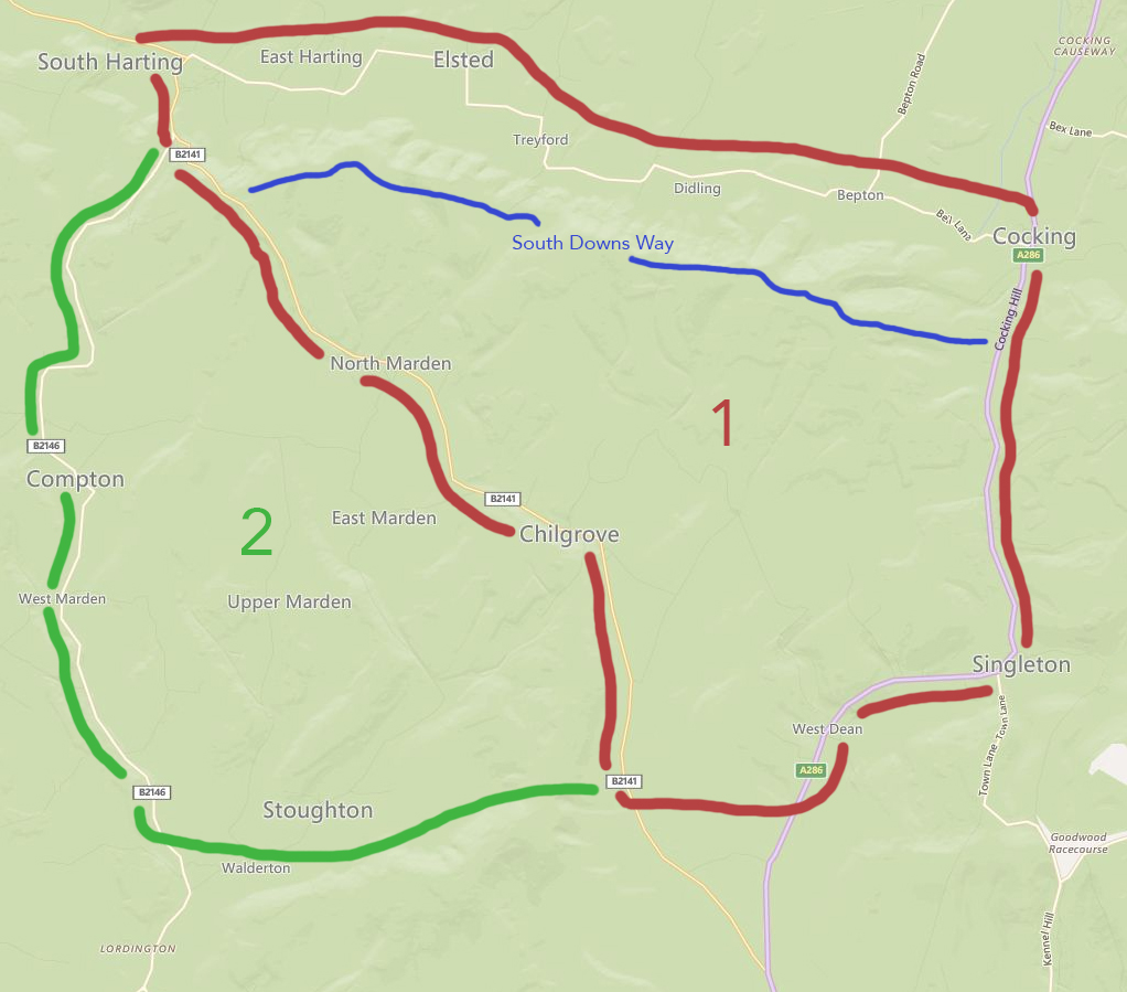 South Downs Project Map